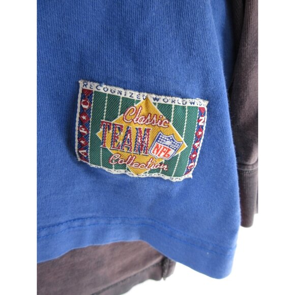 VINTAGE New York Giants Sweatshirt XL Mirage NFL Hoodie Faded 90s * - Picture 4 of 14